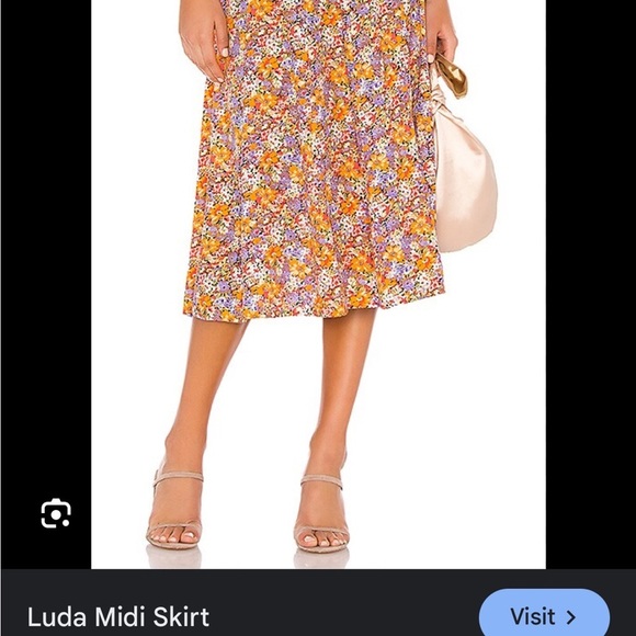 Faithfull the Brand Luda midi skirt men’s floral - Picture 4 of 11